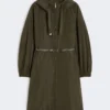 Vattenavvisande parkas i taft, grön Vattenavvisande parkas i taft, grön