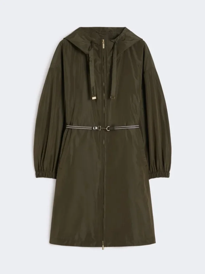 Vattenavvisande parkas i taft, grön Vattenavvisande parkas i taft, grön
