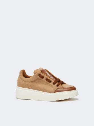 Vattenavvisande sneakers i kamel, kamel