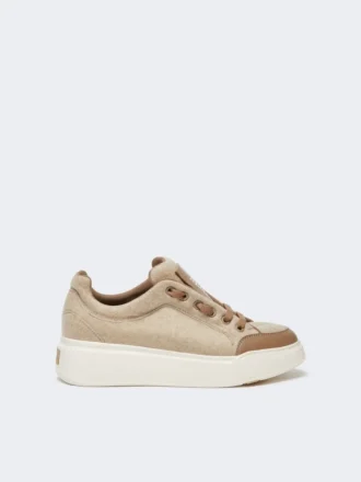 Vattenavvisande sneakers i kashmir, beige