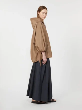 Vattenavvisande taffeta-jacka, kamel