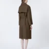 Vattenavvisande trenchcoat i twill med bälte, chokladbrun Vattenavvisande trenchcoat i twill med bälte, chokladbrun