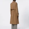 Vattenavvisande trenchcoat i ullgabardin, brun Vattenavvisande trenchcoat i ullgabardin, brun