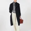 Vattenavvisande trenchcoat i ullgabardin, ultramarin Vattenavvisande trenchcoat i ullgabardin, ultramarin