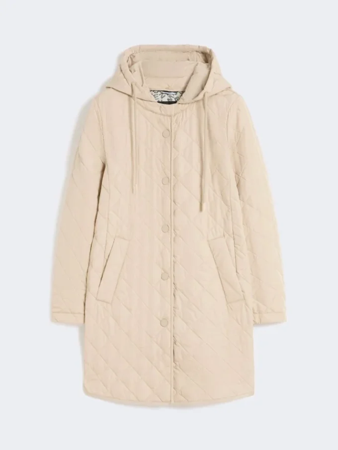 Vattenavvisande, vadderad parka, sand Vattenavvisande, vadderad parka, sand