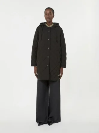 Vattenavvisande, vadderad parka, svart