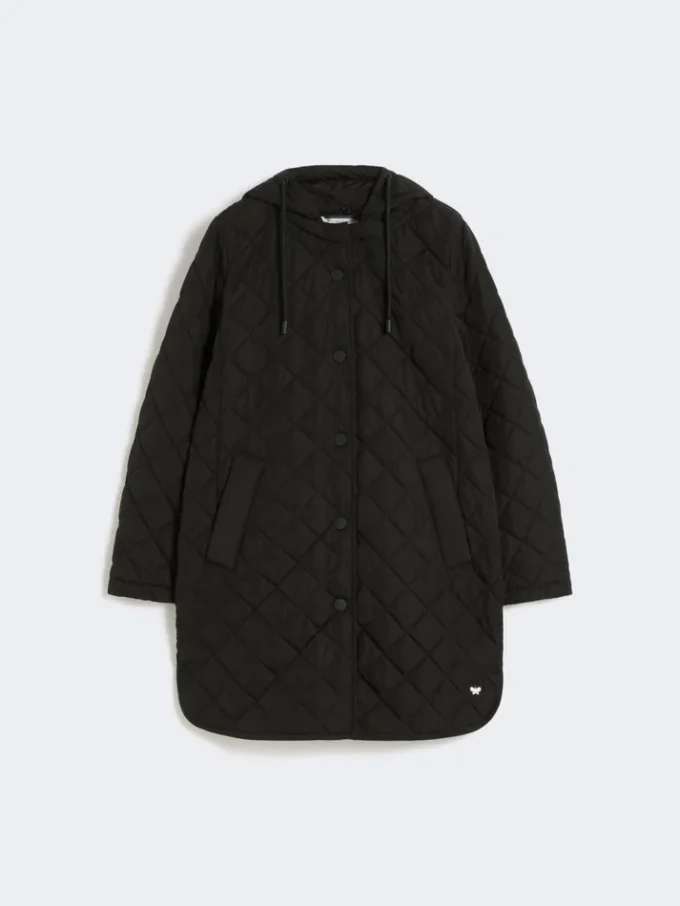 Vattenavvisande, vadderad parka, svart Vattenavvisande, vadderad parka, svart