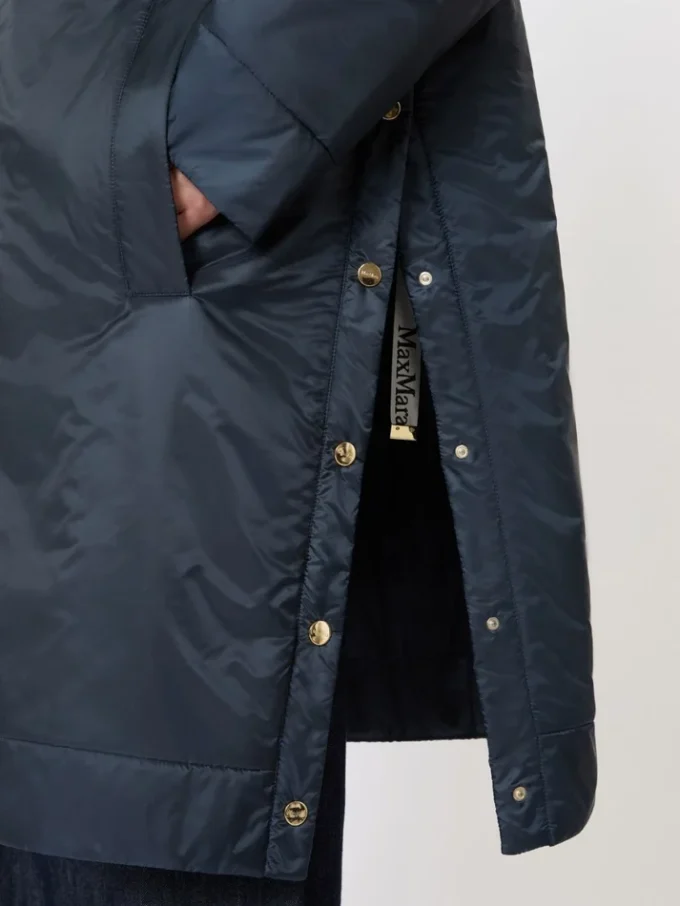 Vattenavvisande, vadderad parkas i canvas, midnattsblå Vattenavvisande, vadderad parkas i canvas, midnattsblå