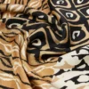 Överdimensionerad scarf i tryckt siden, beige Överdimensionerad scarf i tryckt siden, beige