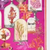 Överdimensionerad scarf i tryckt silkestwill, fuchsia