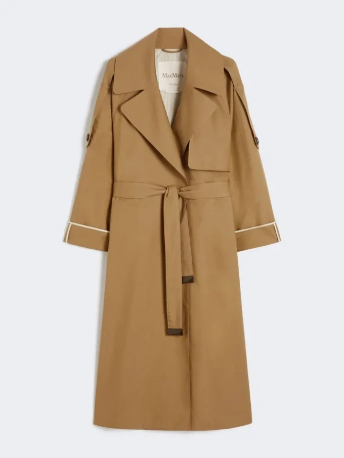 Överdimensionerad vattenavvisande trenchcoat i twill, brun Överdimensionerad vattenavvisande trenchcoat i twill, brun