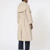 Överdimensionerad vattenavvisande trenchcoat i twill, sand Överdimensionerad vattenavvisande trenchcoat i twill, sand