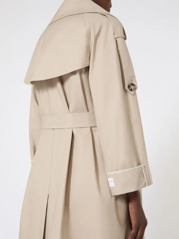 Överdimensionerad vattenavvisande trenchcoat i twill, sand Överdimensionerad vattenavvisande trenchcoat i twill, sand