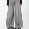 Överdimensionerade svarta jeansbyxor, svarta Överdimensionerade svarta jeansbyxor, svarta