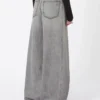 Överdimensionerade svarta jeansbyxor, svarta Överdimensionerade svarta jeansbyxor, svarta