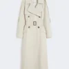 Vid, vattenavvisande trenchcoat i twill, naturfärgad Vid, vattenavvisande trenchcoat i twill, naturfärgad