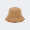 Vändbar cloche-hatt i kamel- och teddytyg, kamel Vändbar cloche-hatt i kamel- och teddytyg, kamel