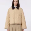 Vändbar vadderad jacka i vattenavvisande tyg, beige Vändbar vadderad jacka i vattenavvisande tyg, beige