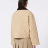 Vändbar vadderad jacka i vattenavvisande tyg, beige Vändbar vadderad jacka i vattenavvisande tyg, beige
