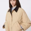 Vändbar vadderad jacka i vattenavvisande tyg, beige Vändbar vadderad jacka i vattenavvisande tyg, beige