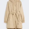 Vändbar, vadderad parka i vattenavvisande canvas, beige Vändbar, vadderad parka i vattenavvisande canvas, beige