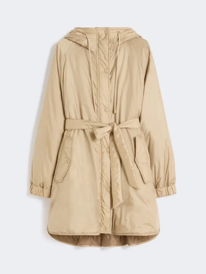 Vändbar, vadderad parka i vattenavvisande canvas, beige Vändbar, vadderad parka i vattenavvisande canvas, beige