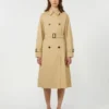 Vändbar vattenavvisande trenchcoat i gabardin, beige Vändbar vattenavvisande trenchcoat i gabardin, beige