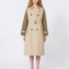 Vändbar vattenavvisande trenchcoat i gabardin, beige Vändbar vattenavvisande trenchcoat i gabardin, beige