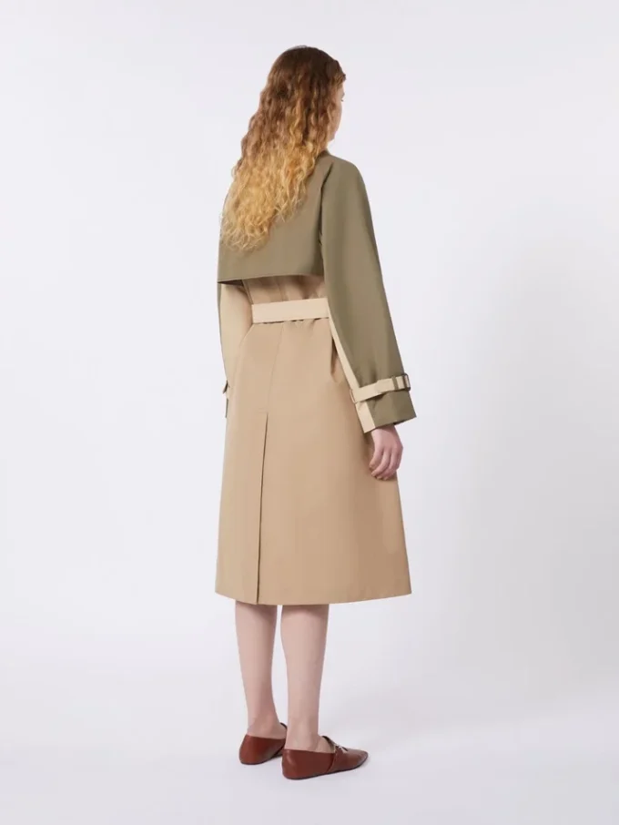 Vändbar vattenavvisande trenchcoat i gabardin, beige Vändbar vattenavvisande trenchcoat i gabardin, beige