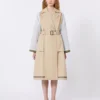 Vändbar vattenavvisande trenchcoat i gabardin, beige Vändbar vattenavvisande trenchcoat i gabardin, beige