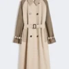 Vändbar vattenavvisande trenchcoat i gabardin, beige Vändbar vattenavvisande trenchcoat i gabardin, beige