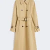Vändbar vattenavvisande trenchcoat i gabardin, beige Vändbar vattenavvisande trenchcoat i gabardin, beige