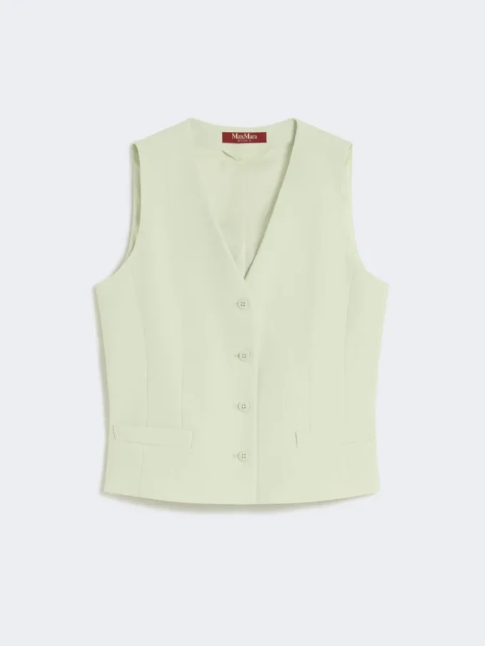 Väst i ullkrepp, grön Väst i ullkrepp, grön