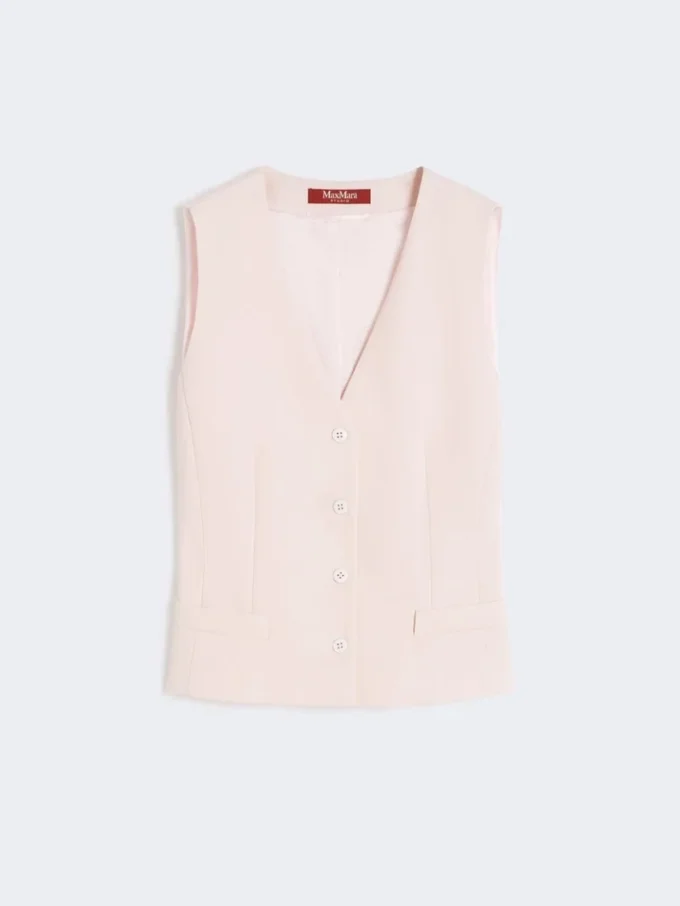 Väst i ullkrepp, rosa Väst i ullkrepp, rosa