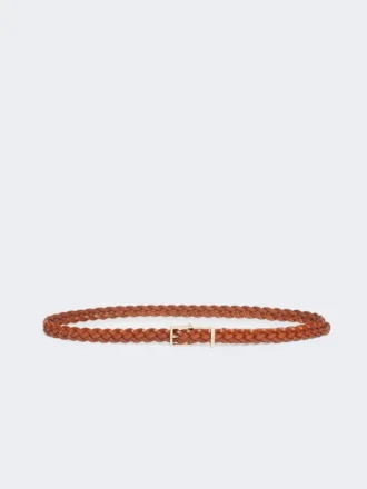 Vävt läderbälte, rost